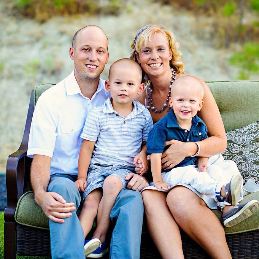 Jonathan Van Keulen, his wife Becky and family